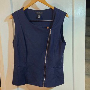 Asymmetric Sleeveless Navy Blue 14 WHBM
